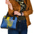 Custom Ukraine Football Shoulder Handbag Go Blue And Yellow Folk Pattern