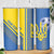 Custom Ukraine Football Skinny Tumbler Go Blue And Yellow Folk Pattern