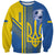 Custom Ukraine Football Sweatshirt Go Blue And Yellow Folk Pattern