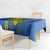 Custom Ukraine Football Tablecloth Go Blue And Yellow Folk Pattern