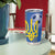 Custom Ukraine Football Tumbler Cup Go Blue And Yellow Folk Pattern