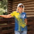 Custom Ukraine Football Women Polo Shirt Go Blue And Yellow Folk Pattern
