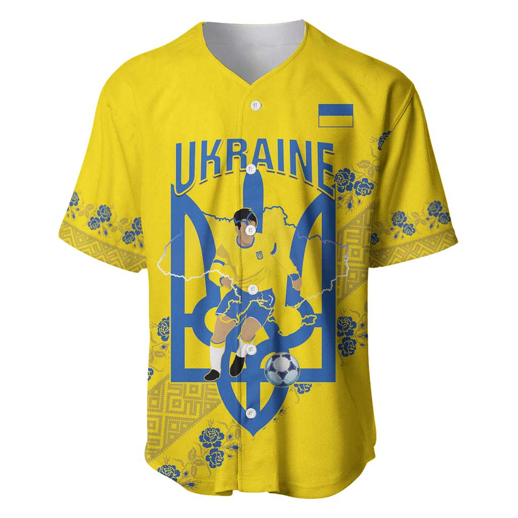 Personalised Ukraine Football Baseball Jersey Glory to Ukrainian