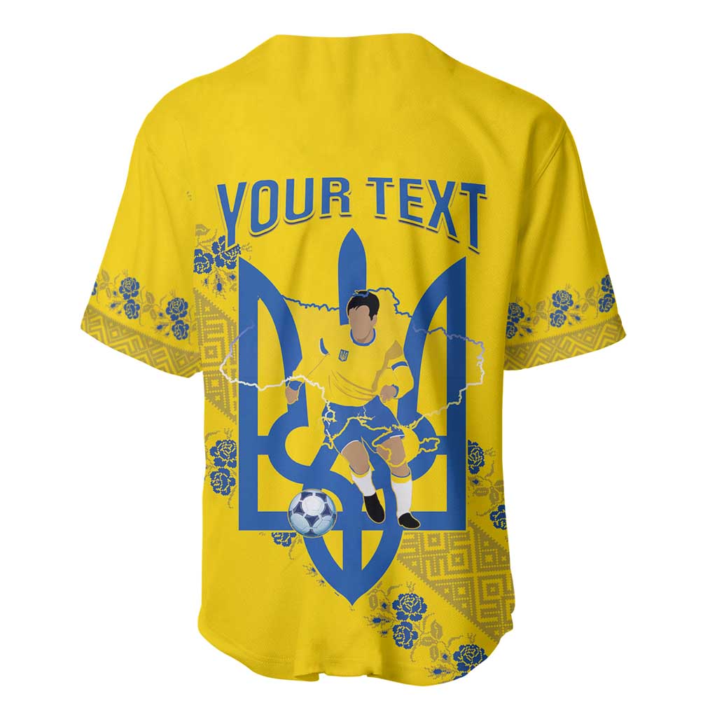 Personalised Ukraine Football Baseball Jersey Glory to Ukrainian