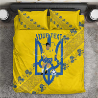 Personalised Ukraine Football Bedding Set Glory to Ukrainian