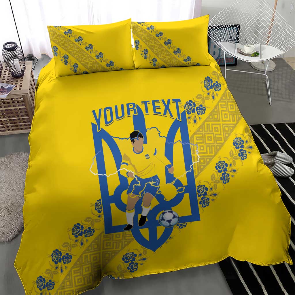 Personalised Ukraine Football Bedding Set Glory to Ukrainian