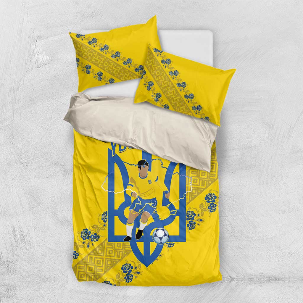Personalised Ukraine Football Bedding Set Glory to Ukrainian