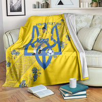Personalised Ukraine Football Blanket Glory to Ukrainian