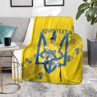 Personalised Ukraine Football Blanket Glory to Ukrainian