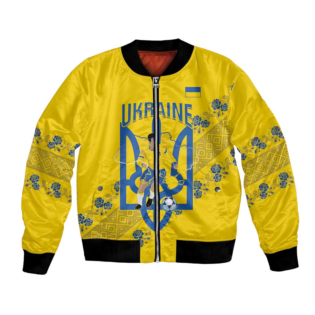 Personalised Ukraine Football Bomber Jacket Glory to Ukrainian