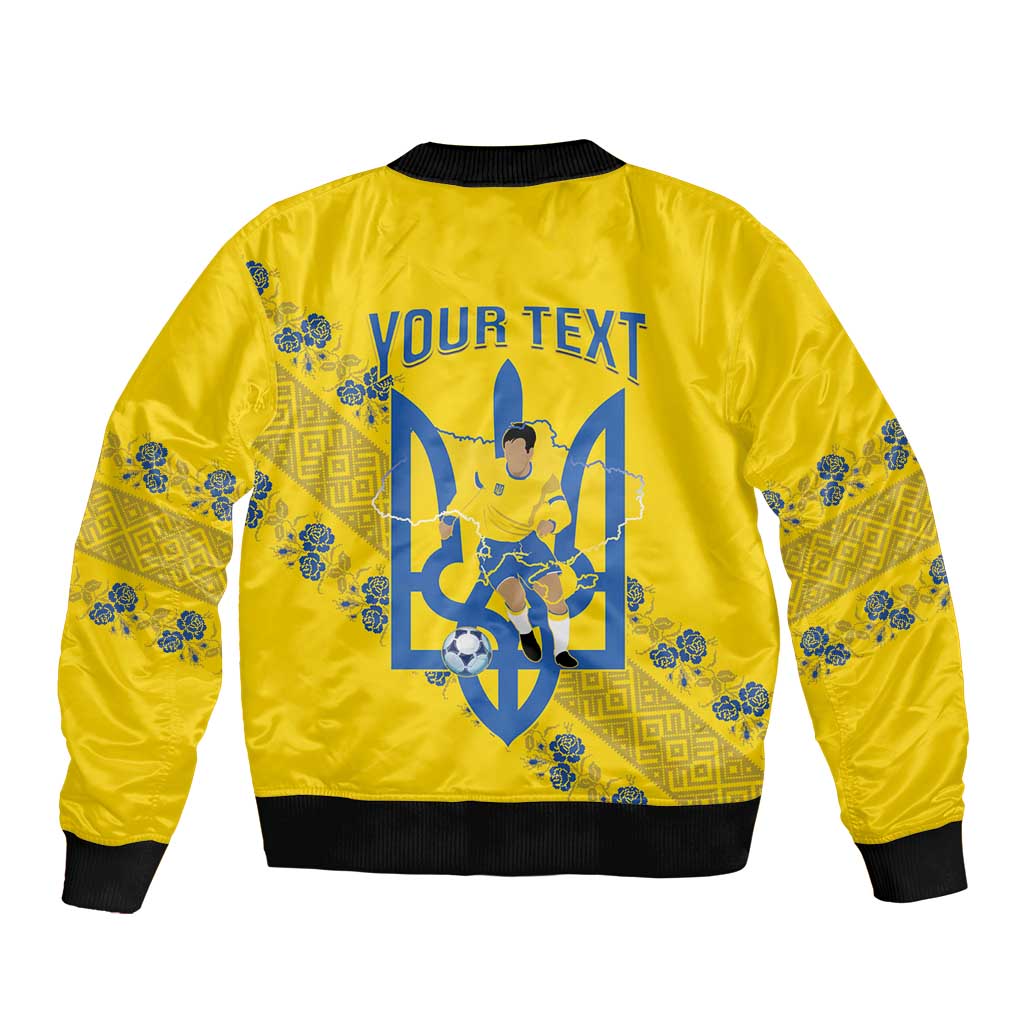 Personalised Ukraine Football Bomber Jacket Glory to Ukrainian
