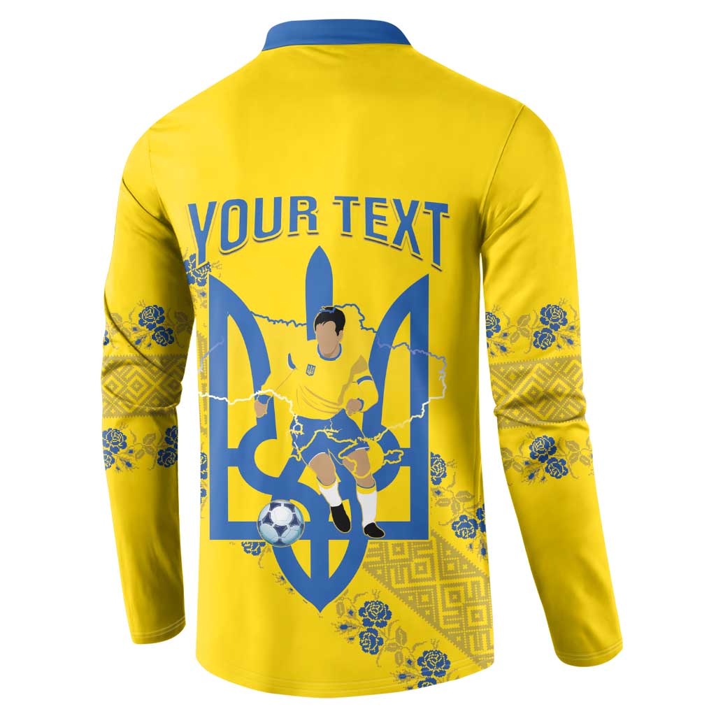 Personalised Ukraine Football Button Sweatshirt Glory to Ukrainian