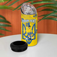 Personalised Ukraine Football 4 in 1 Can Cooler Tumbler Glory to Ukrainian