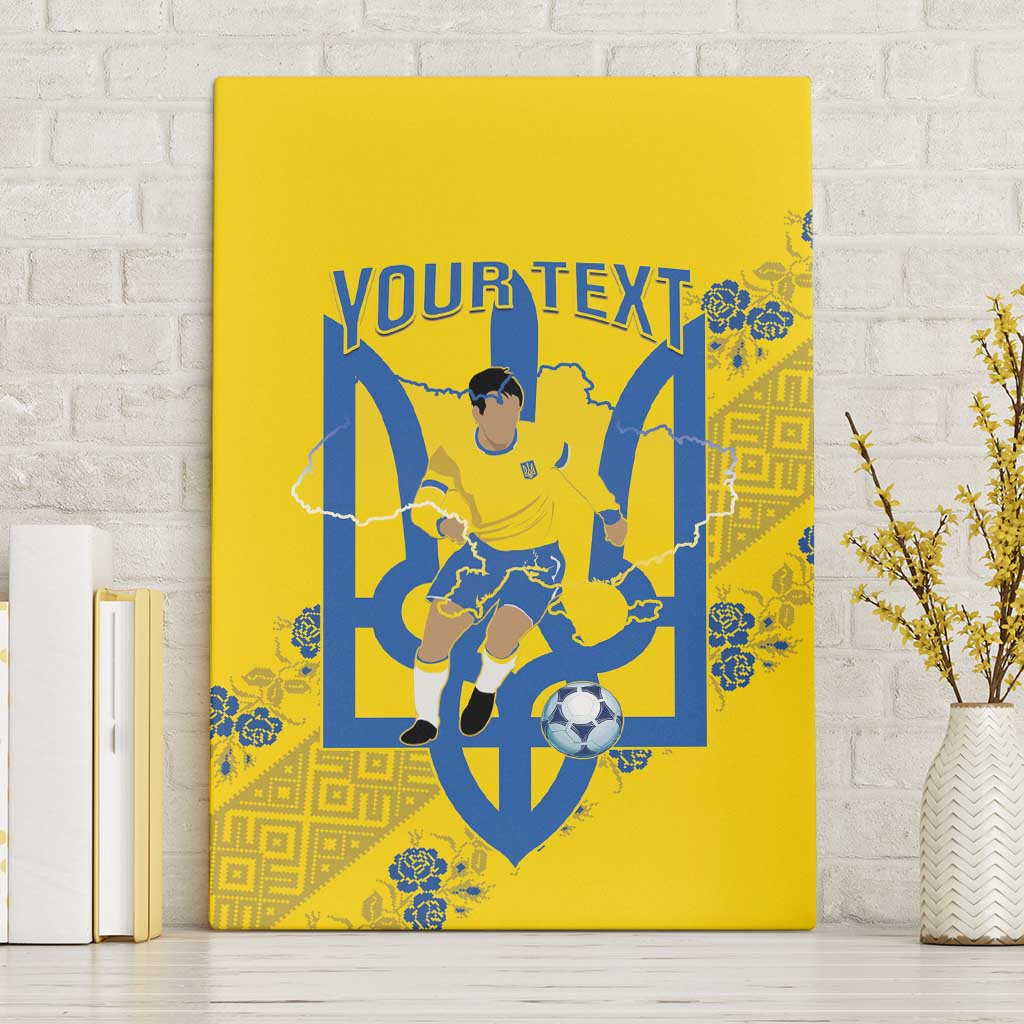 Personalised Ukraine Football Canvas Wall Art Glory to Ukrainian