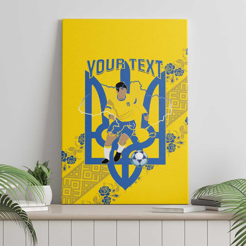 Personalised Ukraine Football Canvas Wall Art Glory to Ukrainian