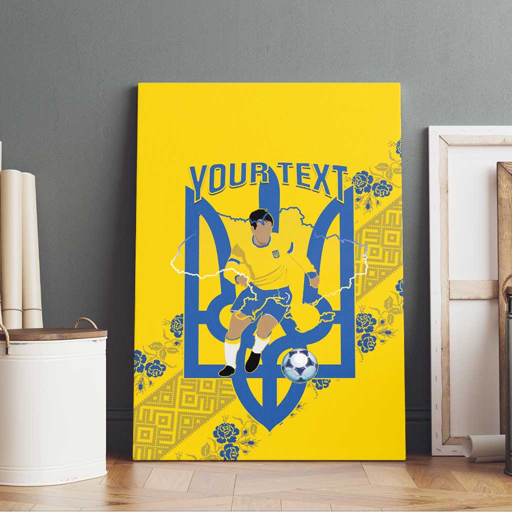 Personalised Ukraine Football Canvas Wall Art Glory to Ukrainian