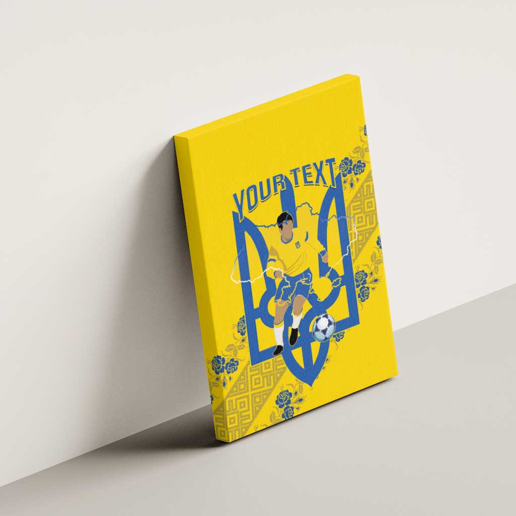 Personalised Ukraine Football Canvas Wall Art Glory to Ukrainian
