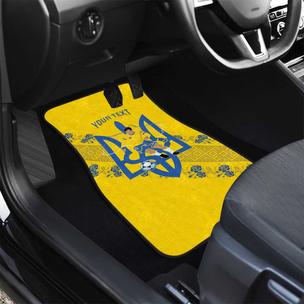 Personalised Ukraine Football Car Mats Glory to Ukrainian