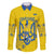 Personalised Ukraine Football Family Matching Long Sleeve Bodycon Dress and Hawaiian Shirt Glory to Ukrainian