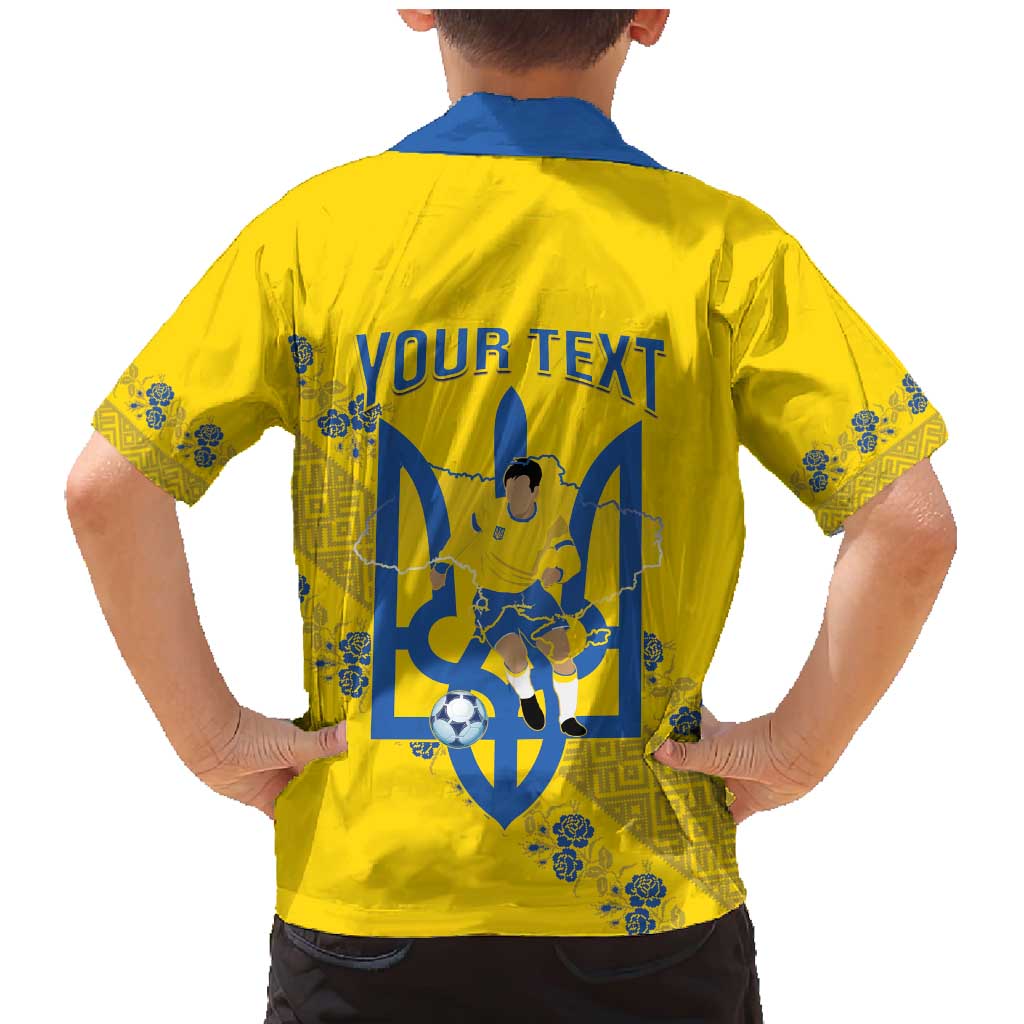 Personalised Ukraine Football Family Matching Mermaid Dress and Hawaiian Shirt Glory to Ukrainian