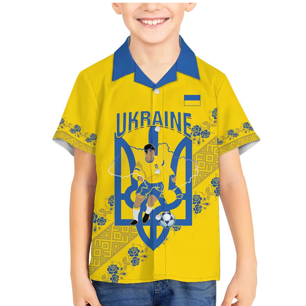 Personalised Ukraine Football Family Matching Mermaid Dress and Hawaiian Shirt Glory to Ukrainian