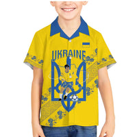 Personalised Ukraine Football Family Matching Mermaid Dress and Hawaiian Shirt Glory to Ukrainian