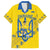 Personalised Ukraine Football Family Matching Off The Shoulder Long Sleeve Dress and Hawaiian Shirt Glory to Ukrainian