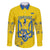 Personalised Ukraine Football Family Matching Off The Shoulder Long Sleeve Dress and Hawaiian Shirt Glory to Ukrainian
