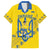 Personalised Ukraine Football Family Matching Short Sleeve Bodycon Dress and Hawaiian Shirt Glory to Ukrainian