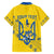 Personalised Ukraine Football Family Matching Short Sleeve Bodycon Dress and Hawaiian Shirt Glory to Ukrainian