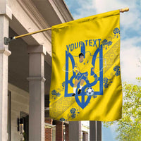 Personalised Ukraine Football Garden Flag Glory to Ukrainian