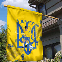 Personalised Ukraine Football Garden Flag Glory to Ukrainian
