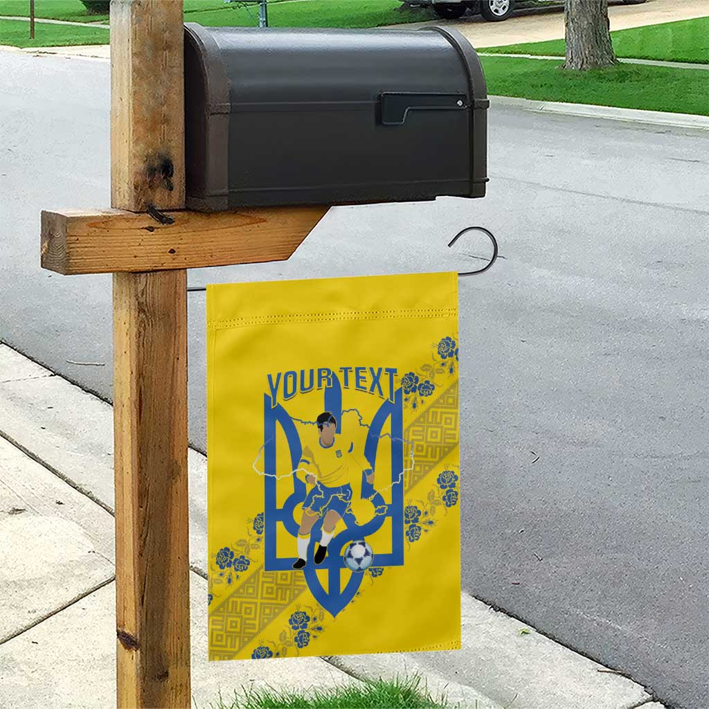 Personalised Ukraine Football Garden Flag Glory to Ukrainian