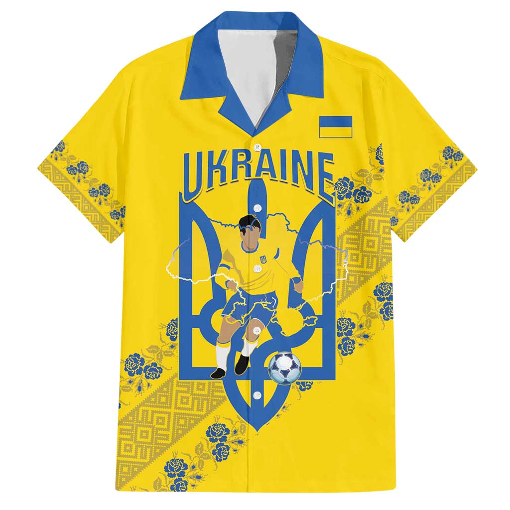 Personalised Ukraine Football Hawaiian Shirt Glory to Ukrainian