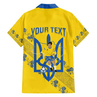 Personalised Ukraine Football Hawaiian Shirt Glory to Ukrainian