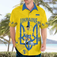 Personalised Ukraine Football Hawaiian Shirt Glory to Ukrainian