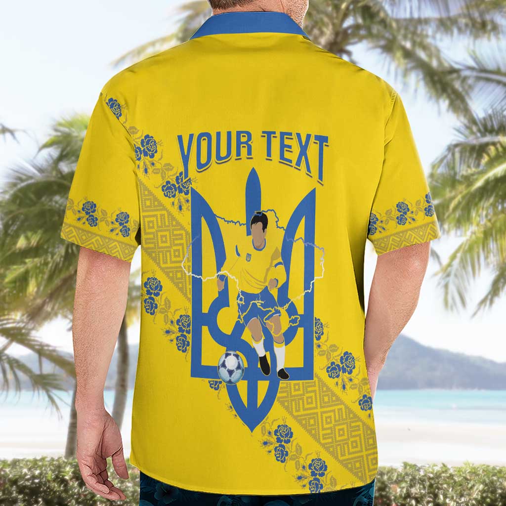 Personalised Ukraine Football Hawaiian Shirt Glory to Ukrainian