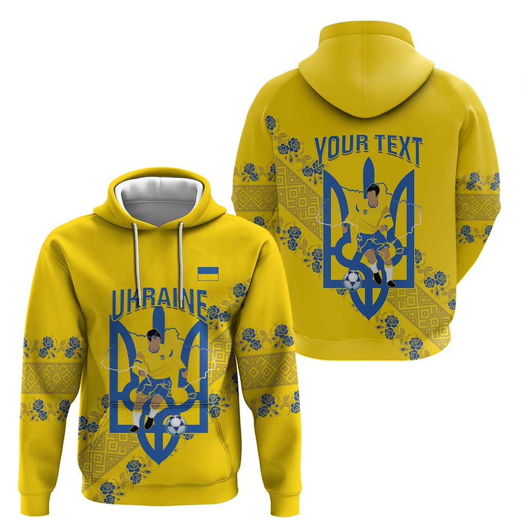 Personalised Ukraine Football Hoodie Glory to Ukrainian