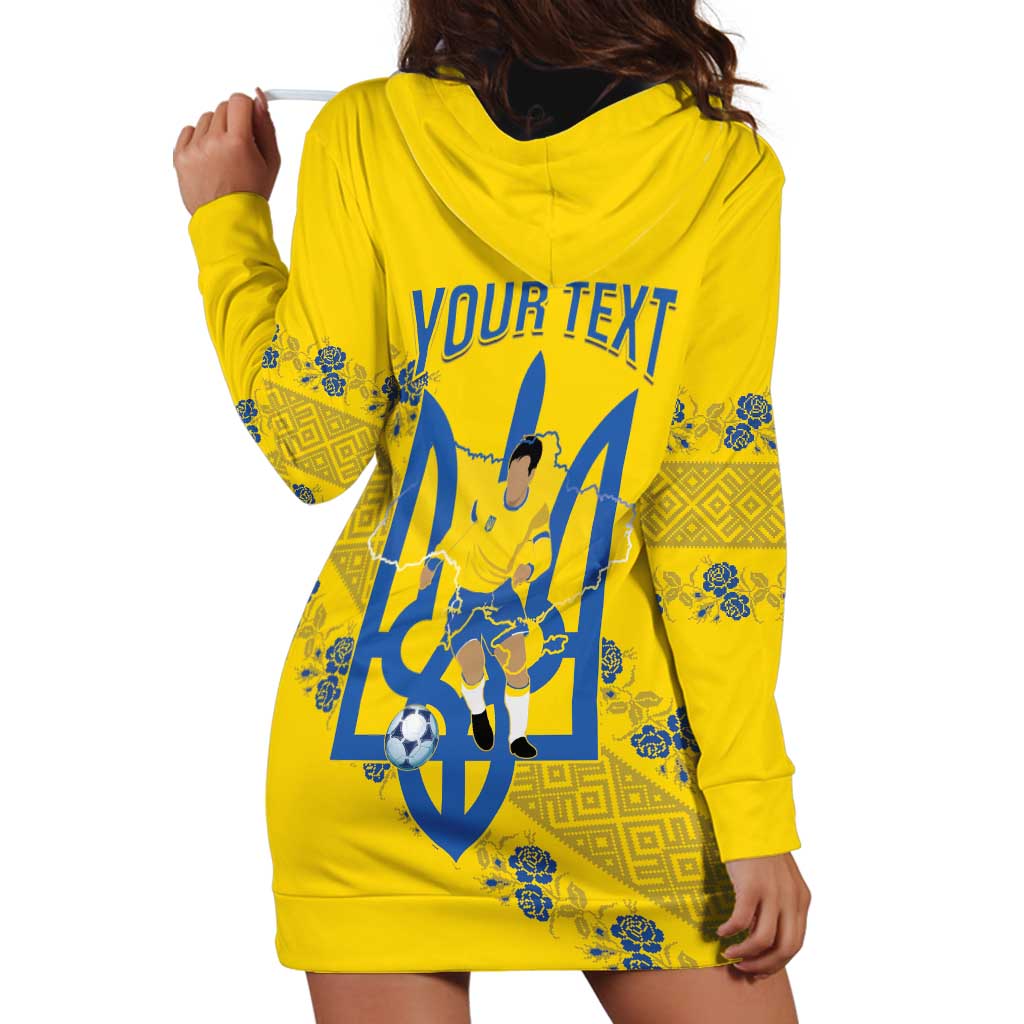 Personalised Ukraine Football Hoodie Dress Glory to Ukrainian