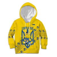 Personalised Ukraine Football Kid Hoodie Glory to Ukrainian