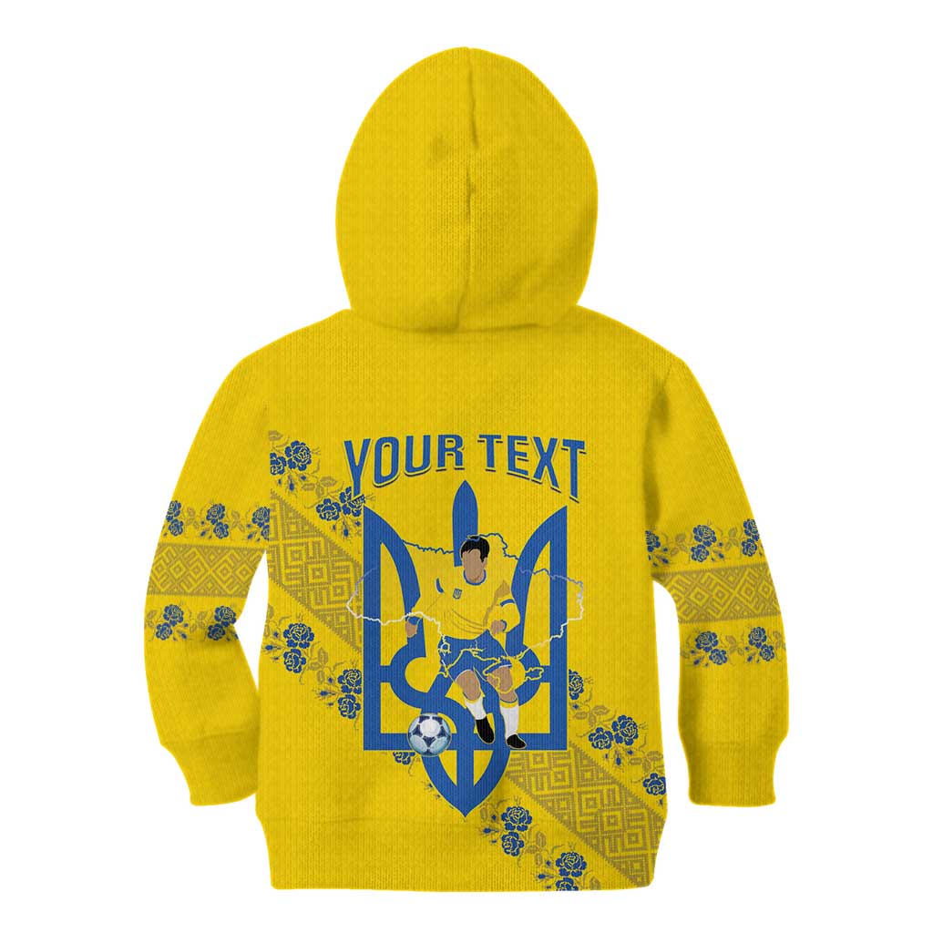 Personalised Ukraine Football Kid Hoodie Glory to Ukrainian