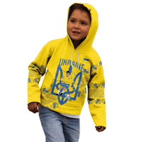 Personalised Ukraine Football Kid Hoodie Glory to Ukrainian