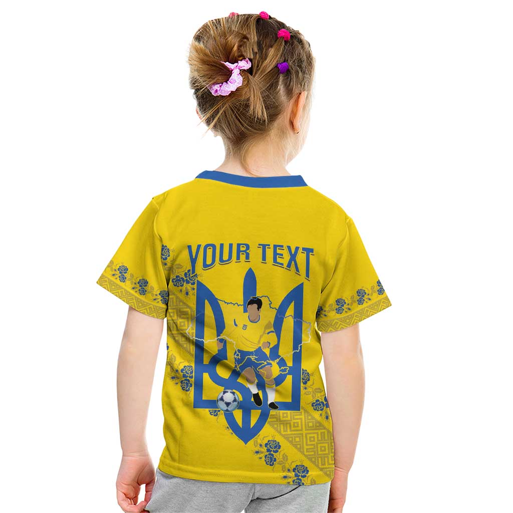 Personalised Ukraine Football Kid T Shirt Glory to Ukrainian