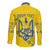 Personalised Ukraine Football Long Sleeve Button Shirt Glory to Ukrainian