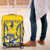 Personalised Ukraine Football Luggage Cover Glory to Ukrainian