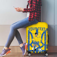 Personalised Ukraine Football Luggage Cover Glory to Ukrainian