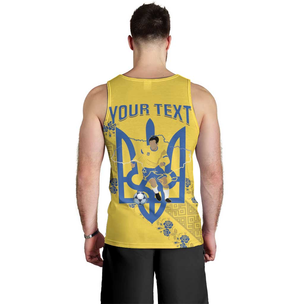 Personalised Ukraine Football Men Tank Top Glory to Ukrainian