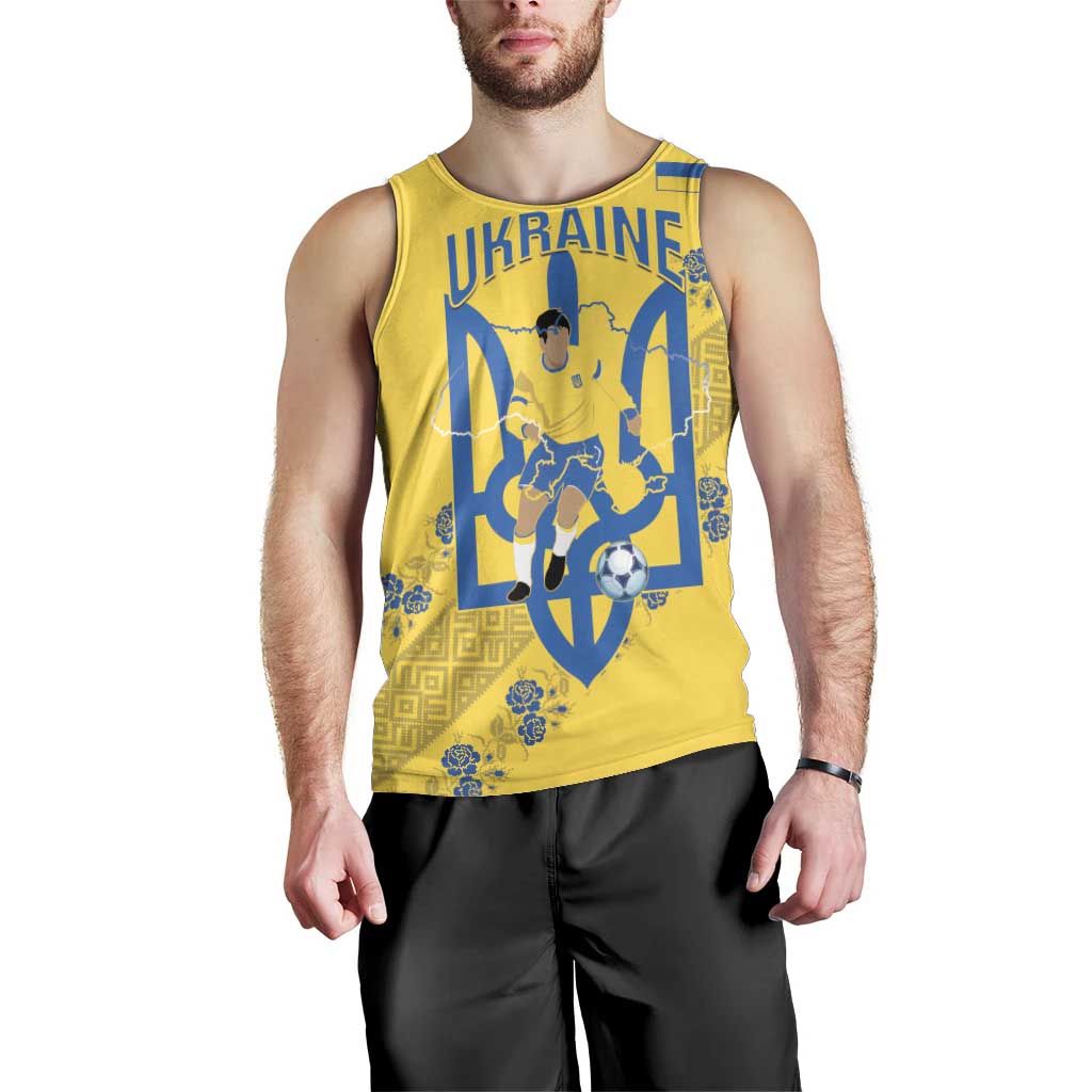 Personalised Ukraine Football Men Tank Top Glory to Ukrainian
