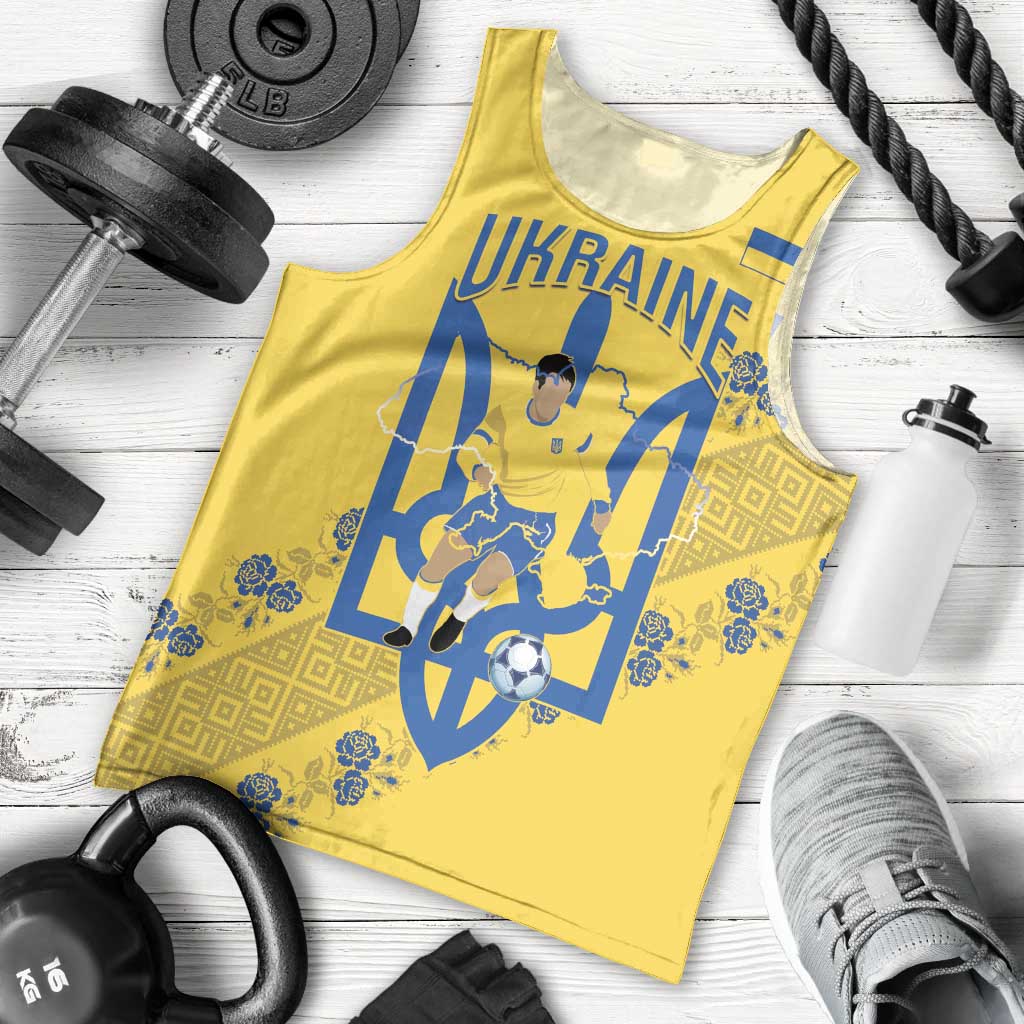 Personalised Ukraine Football Men Tank Top Glory to Ukrainian