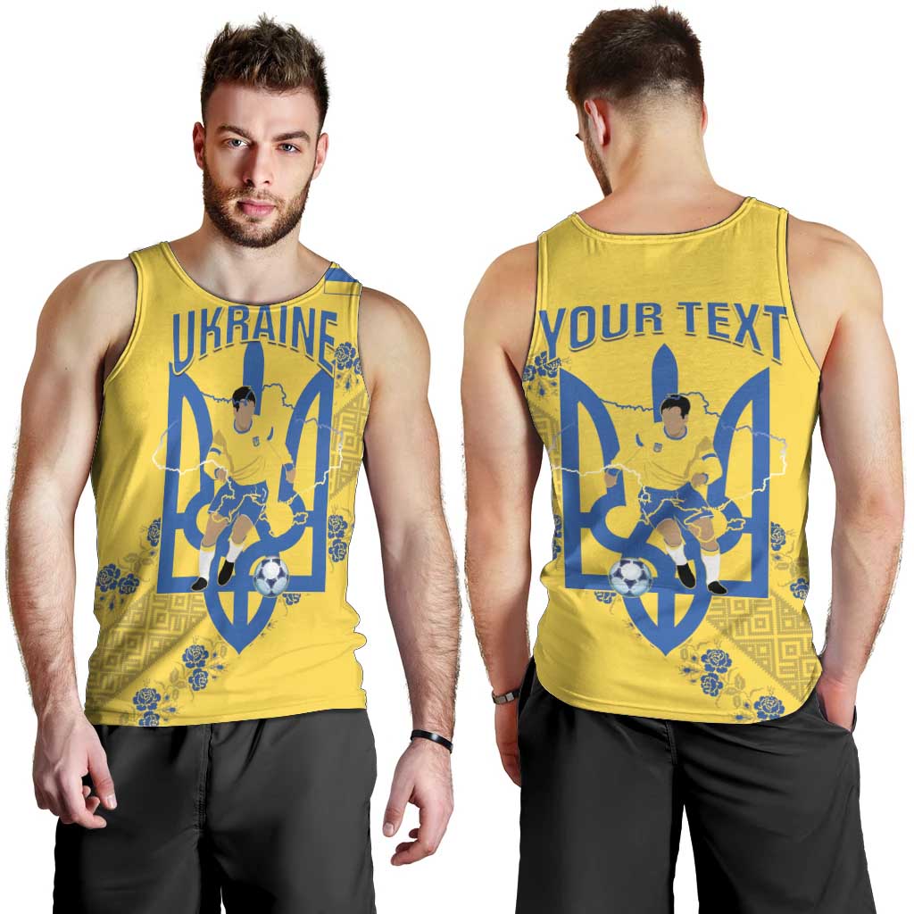 Personalised Ukraine Football Men Tank Top Glory to Ukrainian
